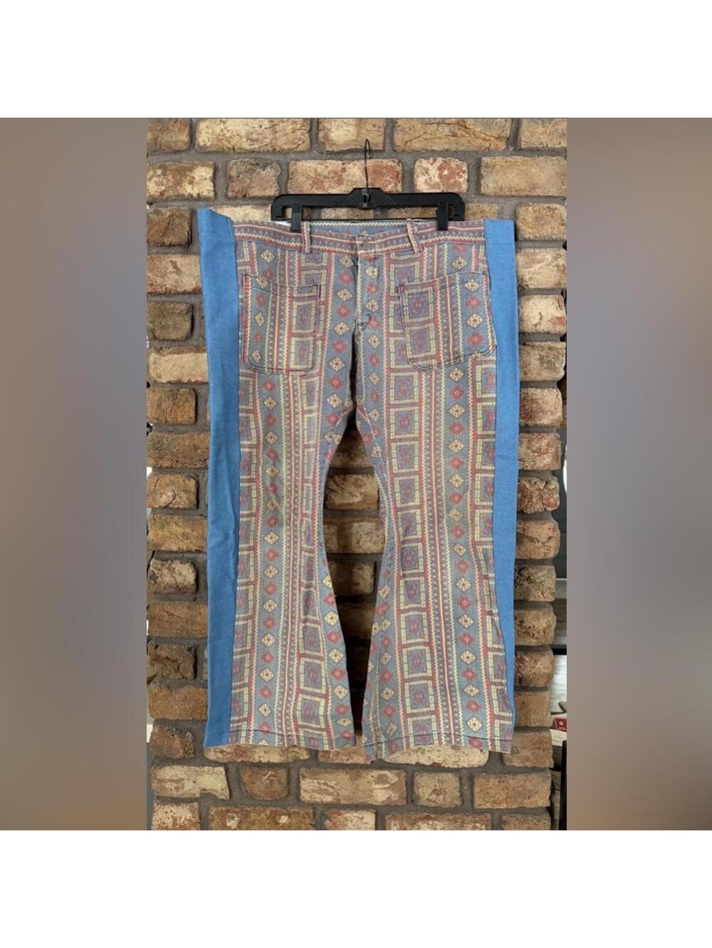 Seafarer Intuit Aztec Print Colorblock Flare Pants - Picture 2 of 9